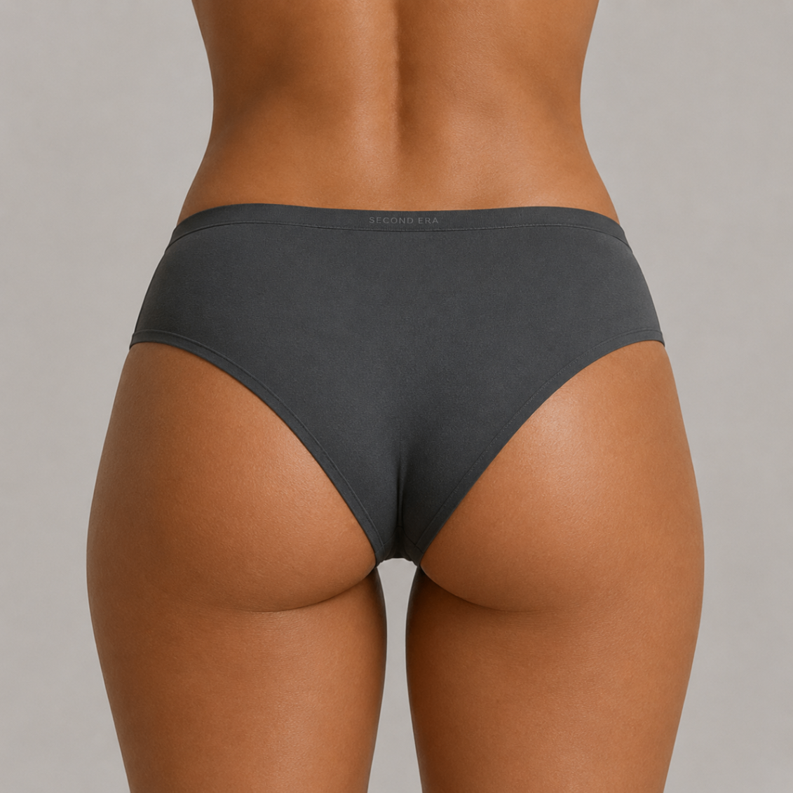 Cheeky brief on model, back view