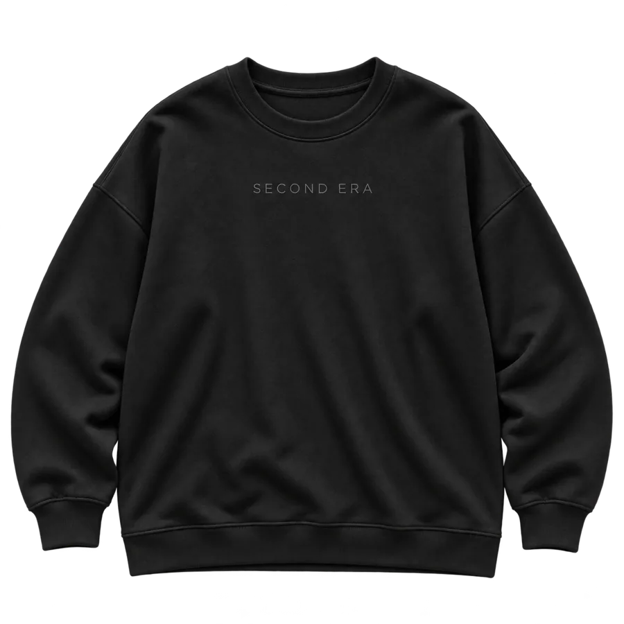 Shift Crew in Soft Black, flat